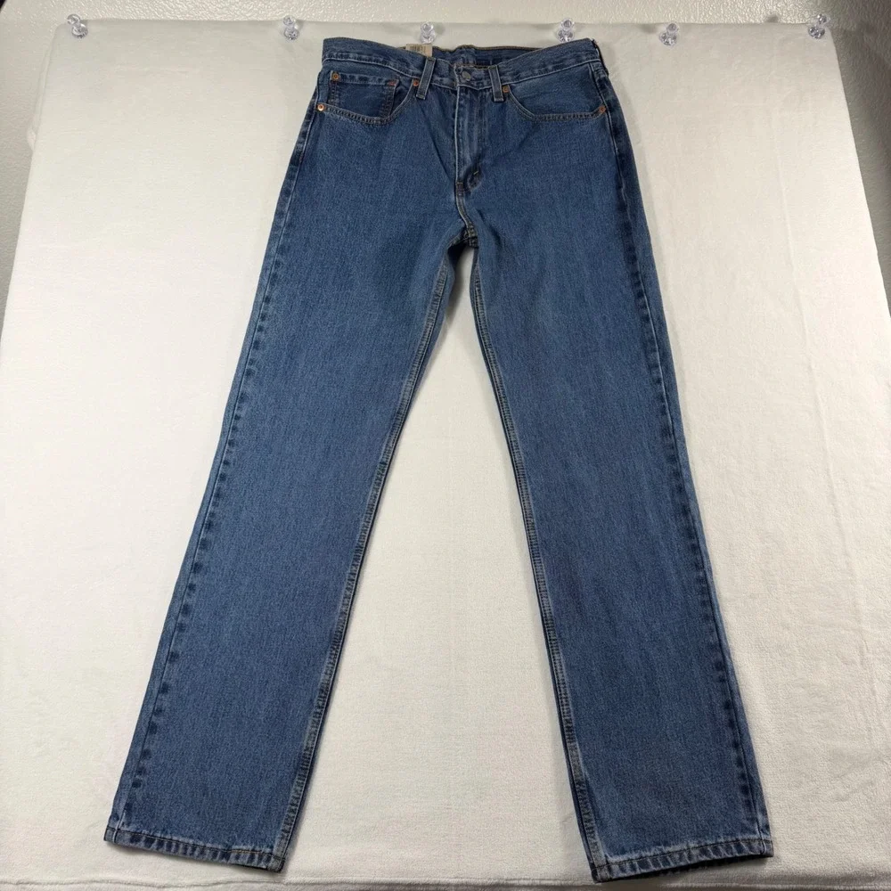 Levi's 516 Slim Straight Jeans Mens 34x34 Blue Denim Classic‎ Aesthetic NWT